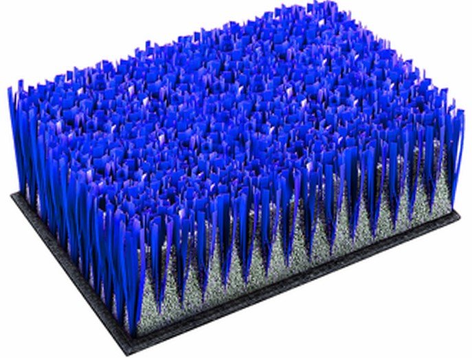 Fibrillated grass for padel courts — better grip and resistance